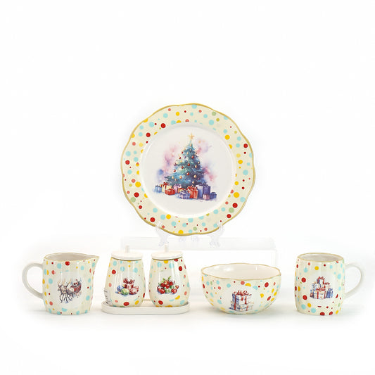 Ceramic Dinnerware Set Ceramic Tableware Set Christmas Collection Kitchenware