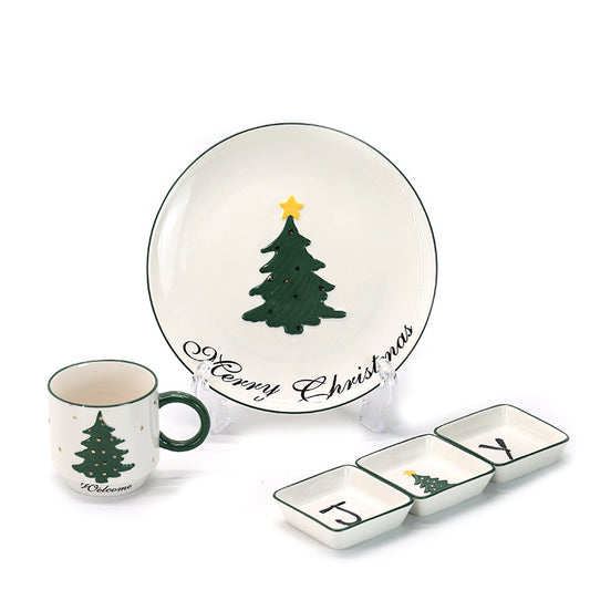 Ceramic tableware set Christmas series kitchen supplies ceramic kitchenware