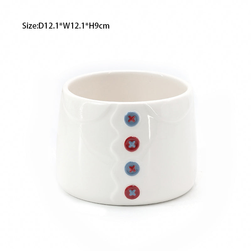 Cartoon 3D  Button Series Ceramic Tableware Ceramic Teacup Tableware Sets Ceramic Plate Ceramic Bowl Tableware